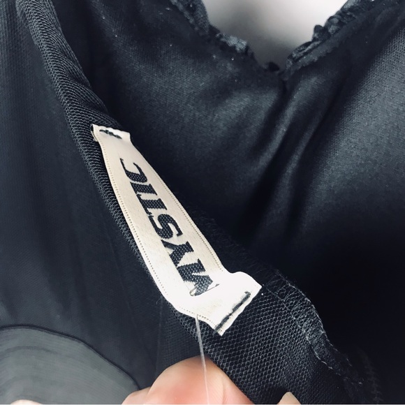 NWT: Mystic- Womens Peach tool an Black sequins Dress-szMedium - Picture 8 of 9